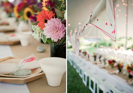 Bright reception decor