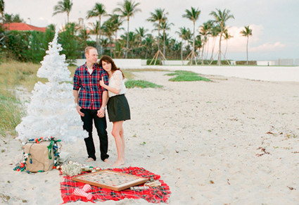 Christmas inspired engagement Inspiration