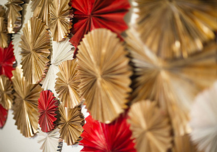 Circular paper wall decor