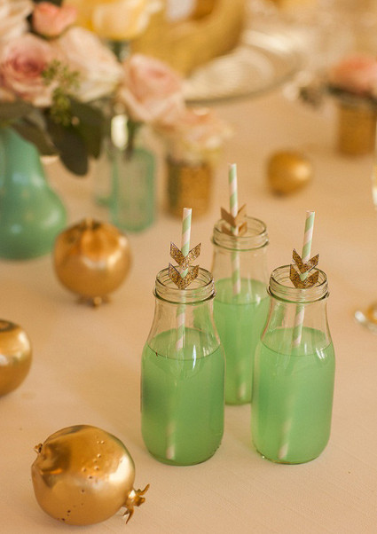 green and gold cocktail ideas