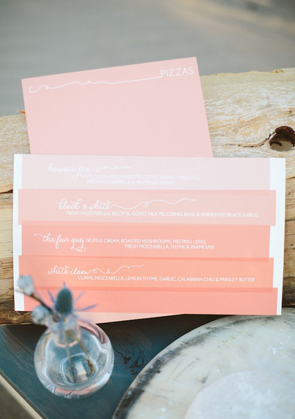 Pink Ombre Menu Inspiration