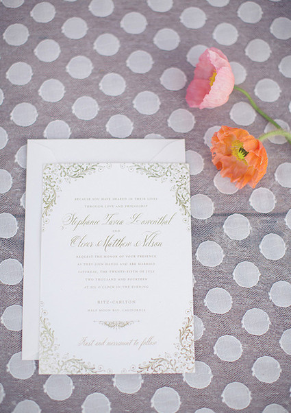 Elegant Floral Spring Wedding Invitations