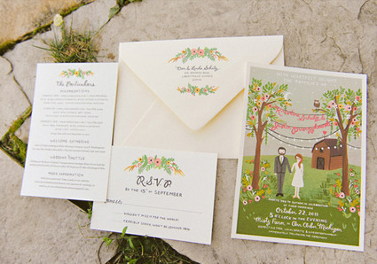 Farm Wedding Invitations by Anna Bond Inspiration