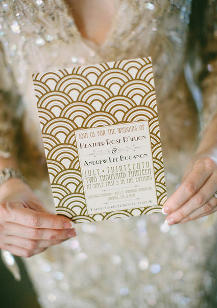 The Great Gatsby Themed Wedding Invitations