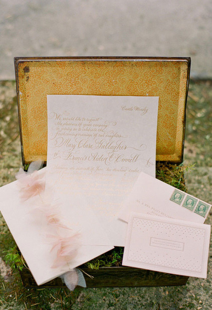 Vintage wedding invitation