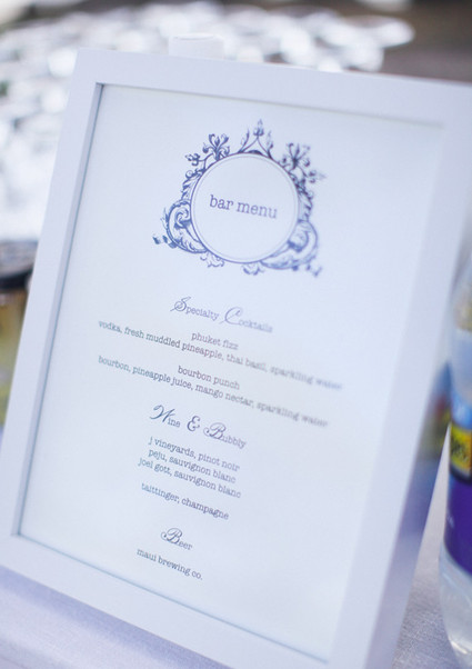 Menu Wedding Inspiration
