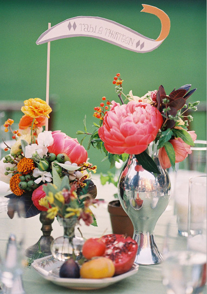 Whimsical wedding table number