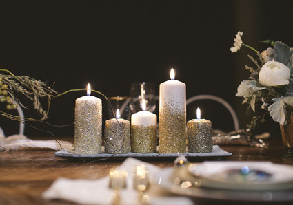 Glitter Candle Decor