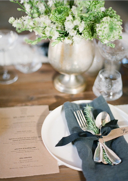 wedding place setting Inspiration