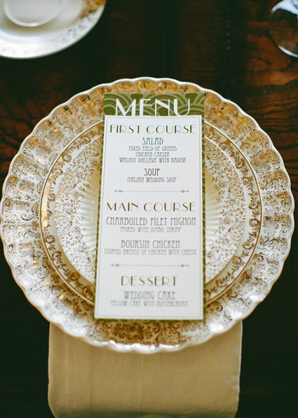 Menu Wedding Inspiration