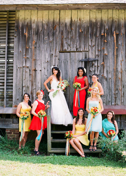 Vintage Mexican Fiesta Inspired Wedding Bridesmaids