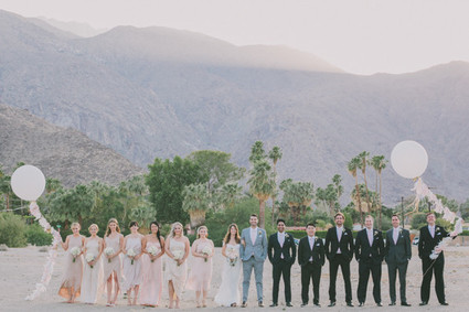 Whimsical Palm Springs Wedding Party
