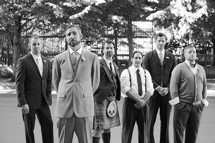 Vintage Glam Seattle Wedding Groomsmen