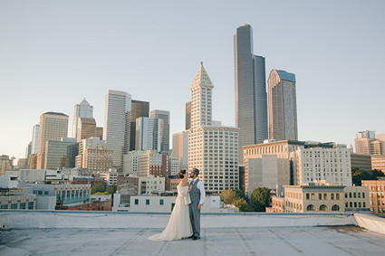Vintage Glam Seattle Wedding Portraits