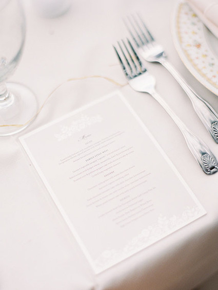 Menu Wedding Inspiration