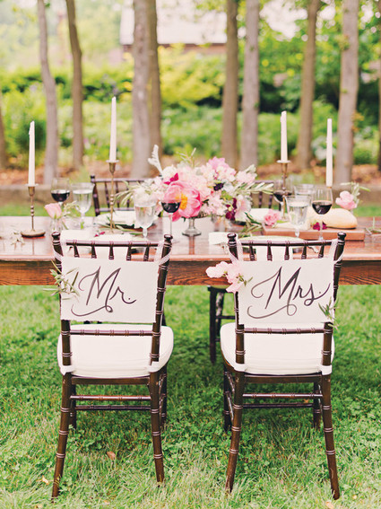 Vintage garden wedding signage