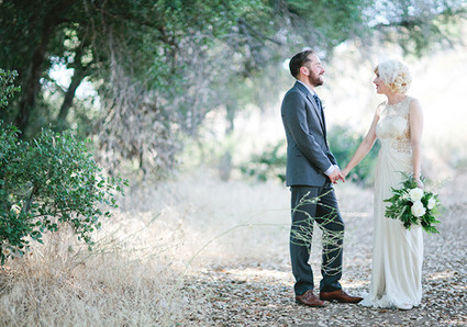 Vintage Woodland California Wedding Portrait