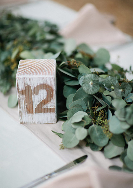 Vintage Woodland California Wedding Table Numbers Inspiration