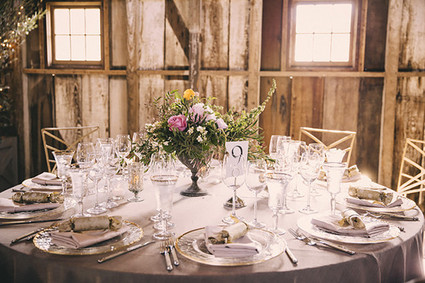 Vintage Carmel Wedding Tablescape