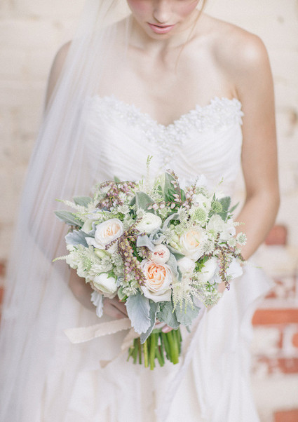 Soft Peach Wedding Bouquet