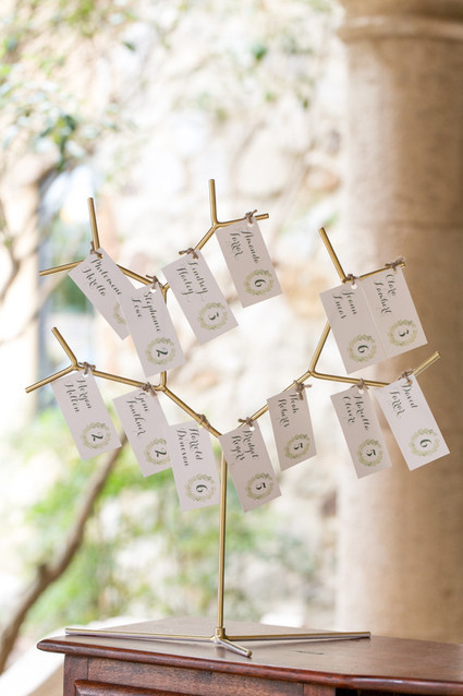 tuscan wedding escort cards Inspiration