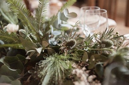 White and green flowers