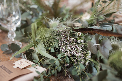 White and green flowers