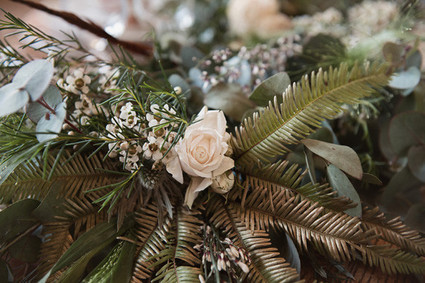 Green and white flowers