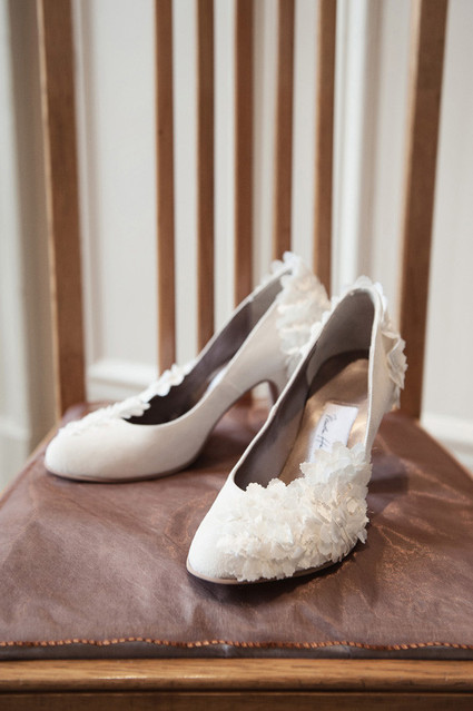 White wedding shoes