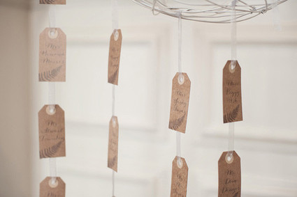Brown escort cards