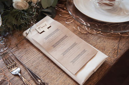Menu place setting Inspiration
