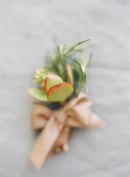 green wedding inspiration boutonniere Inspiration