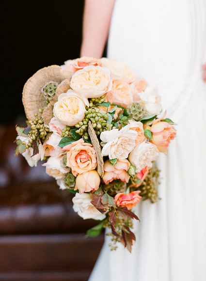 Peach colored bouquet Inspiration