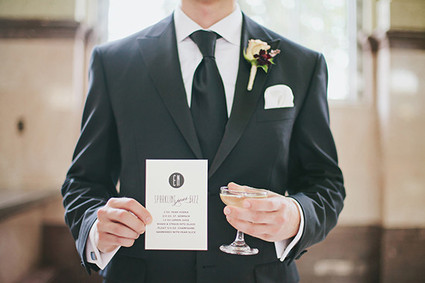 Art Deco black and gold signage