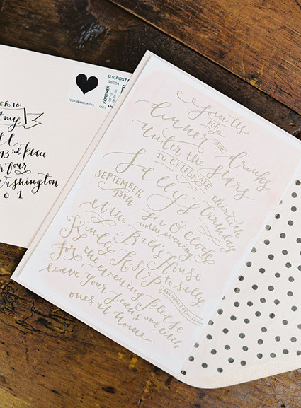 Pink, black and gold dinner party Wedding Inspiration