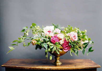 Pink, black and gold dinner party Wedding Inspiration