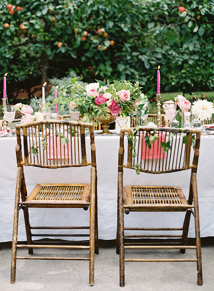 Pink, black and gold dinner party Wedding Inspiration
