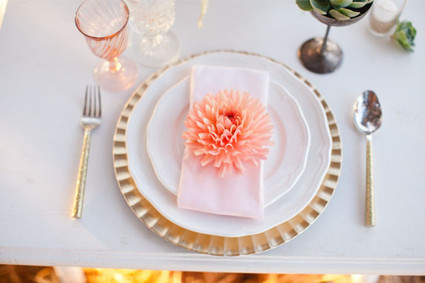 Modern, Rustic Wedding Place Setting Inspiration