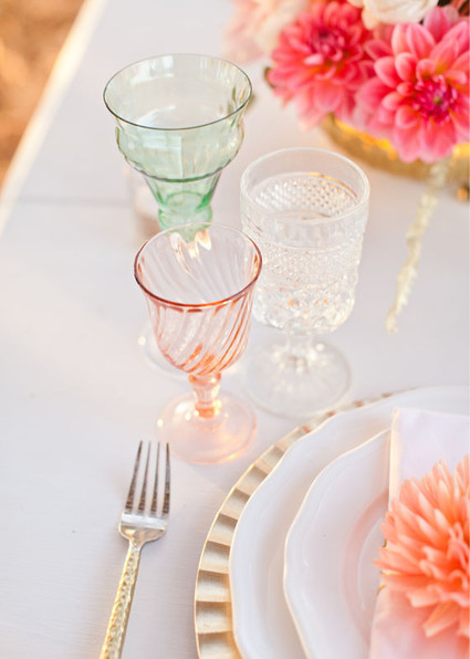 Rustic Wedding Glassware Inspiration