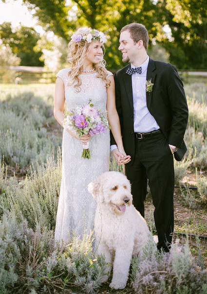 Lavender farm inspiration wedding portrait