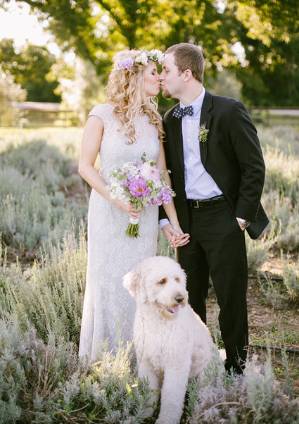 Lavender farm inspiration wedding portrait