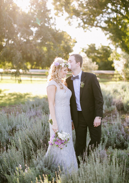 Lavender farm inspiration wedding portrait