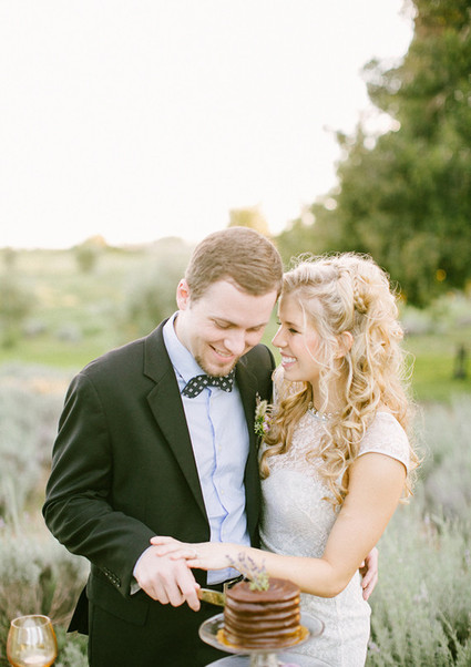 Lavender farm inspiration wedding portrait