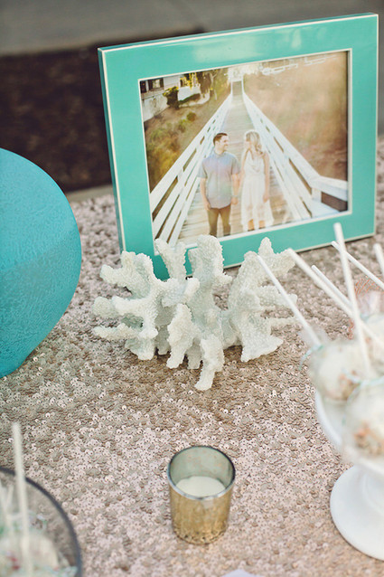 Beach themed wedding decor