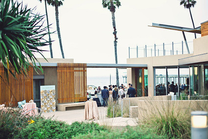 Outdoor beach cocktail hour