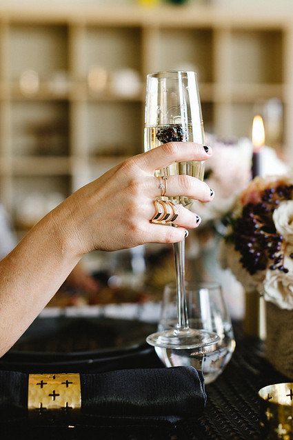Modern Kate Spade dinner party Wedding Inspiration