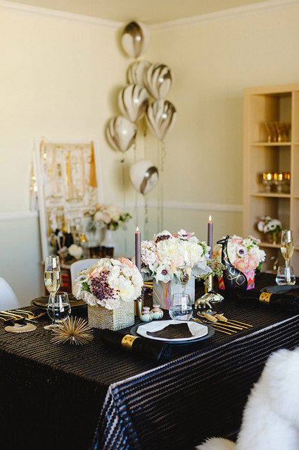 Modern Kate Spade dinner party Wedding Inspiration