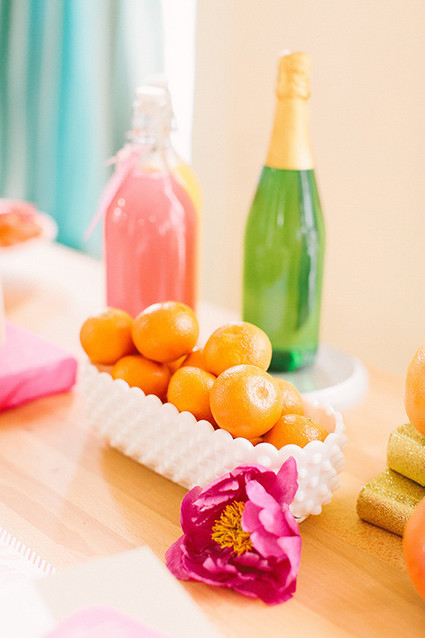 Pink, gold and aqua party inspiration Wedding Inspiration
