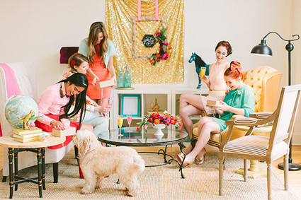 Pink, gold and aqua party inspiration Wedding Inspiration