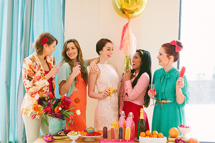 Pink, gold and aqua party inspiration Wedding Inspiration